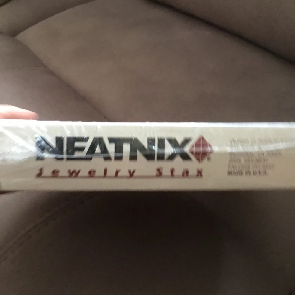 NEATNIX Jewelry Stax 9 Compartment Slots Organizer Burgundy Sealed NEW Stacking